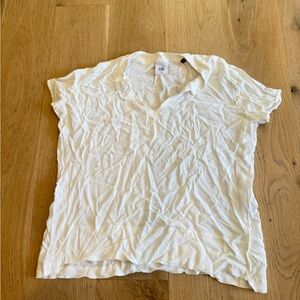 CAbi White Short Sleeve Tee